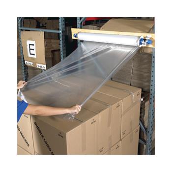 W.B. Mason Co. Goodwrappers Poly Top Sheeting, 60 in x 60 in, 1.25 Mil, 1 in Core, Clear, 75 SH/Roll, 4 Roll/Case