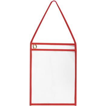 W.B. Mason Co. Deluxe Job Ticket Holders with Strap, 9&quot; x 12&#39;, Red, 15/CS