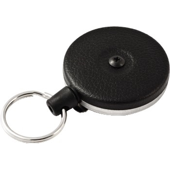 Key-Back Heavy Duty Original Retractable Key Holder, Black, 2/CS