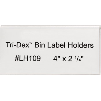 W.B. Mason Co. Tri-Dex™ Bin Label Holders, 4&quot; x 2 1/4&quot;, Clear, 25/CS