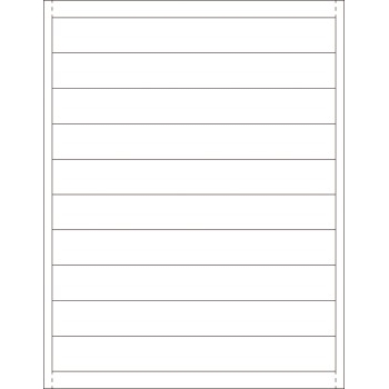 W.B. Mason Co. Plastic Label Holder Insert Cards, 1&quot; x 8&quot;, White, 500/CS