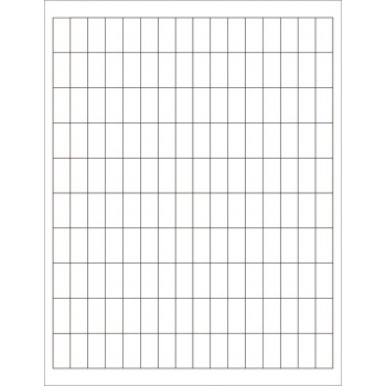 W.B. Mason Co. Rectangle Laser Labels, 1/2 in x 1 in, White, 160/Sheet, 100 Sheets/Case
