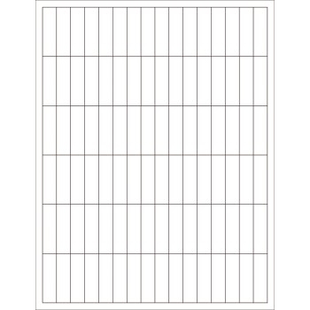 W.B. Mason Co. Rectangle Laser Labels, 1/2 in x 1-3/4 in, White, 96/Sheet, 100 Sheets/Case