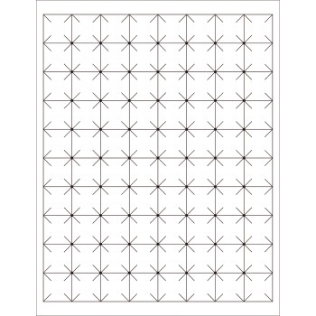 W.B. Mason Co. Rectangle Laser Labels, 1 in x 1 in, White, 80/Sheet, 100 Sheets/Case