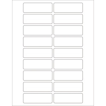 W.B. Mason Co. Rectangle Laser Labels, 3 in x 1 in, White, 18/Sheet, 100 Sheets/Case