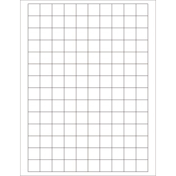 W.B. Mason Co. Rectangle Laser Labels, 3/4 in x 3/4 in, White, 140/Sheet, 100 Sheets/Case