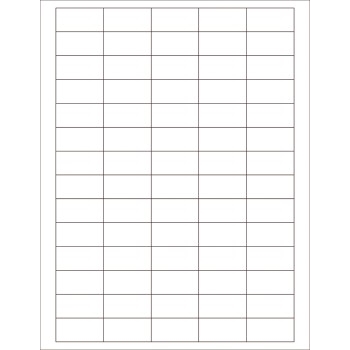 W.B. Mason Co. Rectangle Laser Labels, 1-1/2 in x 3/4 in, White, 70/Sheet, 100 Sheets/Case