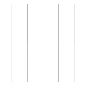 W.B. Mason Co. Rectangle Laser Labels, 2 in x 5 in, White, 8/Sheet, 100 Sheets/Case