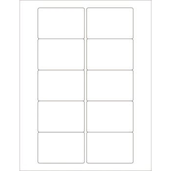 W.B. Mason Co. Rectangle Laser Labels, 3 in x 2 in, White, 10/Sheet, 100 Sheets/Case