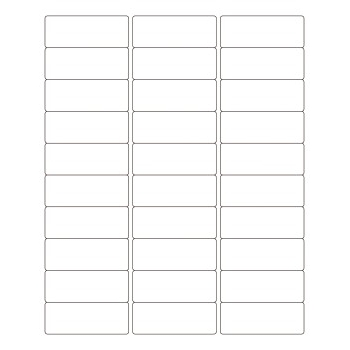 W.B. Mason Co. Blockout Laser Labels, 2-5/8 in x 1 in, Opaque White, 30/Sheet, 100 Sheets/Case
