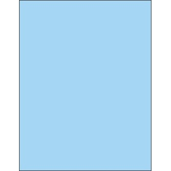 W.B. Mason Co. Removable Rectangle Laser Labels, 8-1/2 in x 11 in, Fluorescent Pastel Blue, 1/Sheet, 100 Sheets/Case