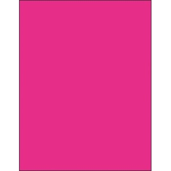 W.B. Mason Co. Removable Rectangle Laser Labels, 8-1/2 in x 11 in, Fluorescent Pink, 1/Sheet, 100 Sheets/Case
