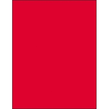 W.B. Mason Co. Removable Rectangle Laser Labels, 8-1/2 in x 11 in, Fluorescent Red, 1/Sheet, 100 Sheets/Case
