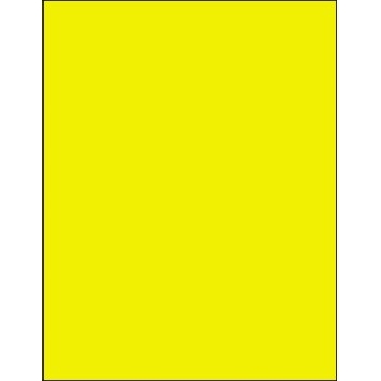 W.B. Mason Co. Removable Rectangle Laser Labels, 8-1/2 in x 11 in, Fluorescent Yellow, 1/Sheet, 100 Sheets/Case