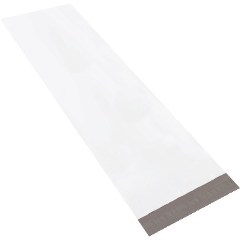 W.B. Mason Co. Long Self-Seal Poly Mailers, 18 in x 48 in, White, 25/Case