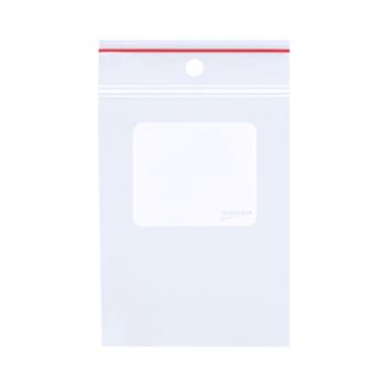 Minigrip White Block Reclosable Poly Bags w/Hang Holes, 3 in x 4 in, 4 Mil, Clear, 1000/Case