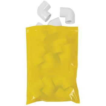 W.B. Mason Co. Reclosable Poly Bags, 2 in x 3 in, 2 Mil, Yellow, 1000/Case