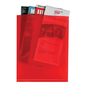 W.B. Mason Co. Flat Poly Bags, 8 in x 10 in, 2 Mil, Red, 1000/Case