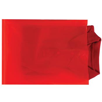 W.B. Mason Co. Flat Poly Bags, 12 in x 15 in, 2 Mil, Red, 1000/Case