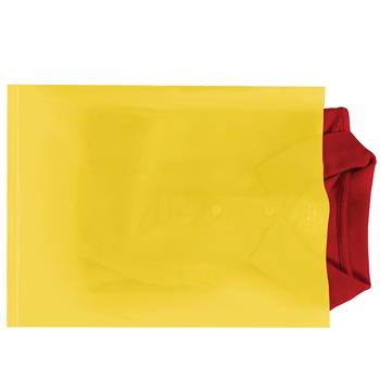 W.B. Mason Co. Flat Poly Bags, 12 in x 15 in, 2 Mil, Yellow, 1000/Case