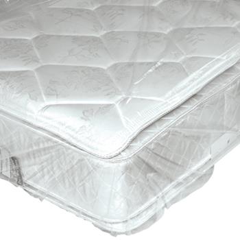 W.B. Mason Co. Gusseted Mattress Bags, 70 in x 12 in x 96 in, 1.1 Mil, Clear, 100/Roll