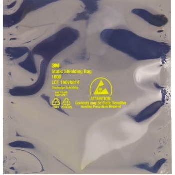 W.B. Mason Co. Open End Static Shielding Bags, 7 in x 8 in, 2.8 Mil, Transparent, 500/Case