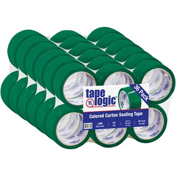 6/Case Tape Logic Carton Sealing Tape 2 x 55 yds 2.2 Mil Green 