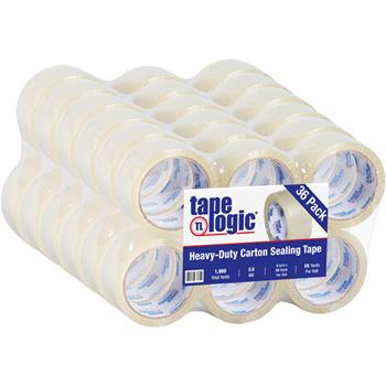 Tape Logic #350 Industrial Acrylic Carton Sealing Tape, 2&quot; x 55 yds., 3.5 Mil, Clear, 36 Rolls/Case
