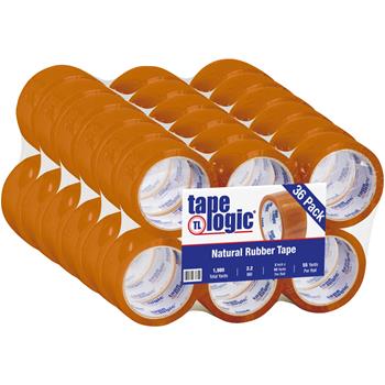 Tape Logic Natural Rubber Tape, 2.2 Mil, 2&quot; x 55 yds., Clear, 6/CS