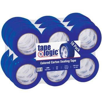 Tape Logic Carton Sealing Tape, 2.2 Mil, 2&quot; x 110 yds., Blue, 18/CS