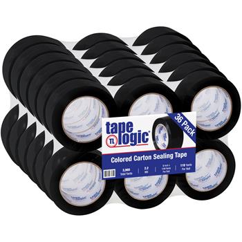Tape Logic Carton Sealing Tape, 2.2 Mil, 2&quot; x 110 yds., Black, 36/CS