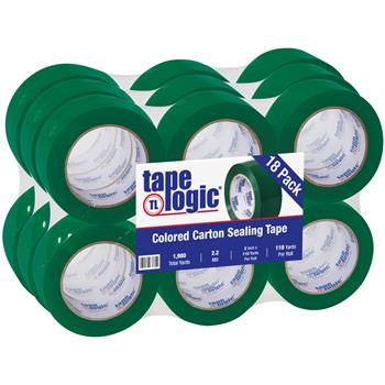 Tape Logic&#174; Carton Sealing Tape, 2.2 Mil, 2&quot; x 110 yds., Green, 18/CS