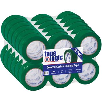 Tape Logic Carton Sealing Tape, 2.2 Mil, 2&quot; x 110 yds., Green, 36/CS