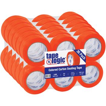 Tape Logic Carton Sealing Tape, 2.2 Mil, 2&quot; x 110 yds., Orange, 36/CS