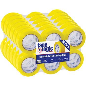 Tape Logic Carton Sealing Tape, 2.2 Mil, 2&quot; x 110 yds., Yellow, 36/CS