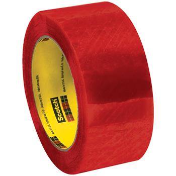 3M 3199 Security Tape, 2.0 Mil, 2&quot; x 110 yds, Clear/Red, 6/CS