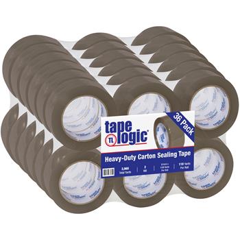 Tape Logic Acrylic Carton Sealing Tape, 2&quot; x 110 yds., 2 Mil, Tan, 36 Rolls/Case