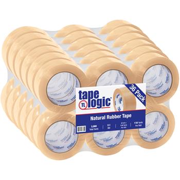 Tape Logic Natural Rubber Tape, 2.1 Mil, 2&quot; x 110 yds., Clear, 36/CS