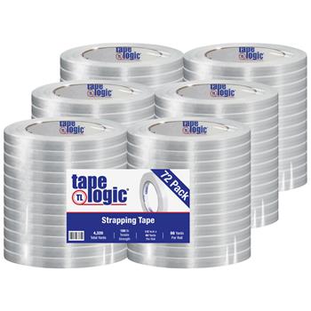 Tape Logic 1400 Strapping Tape, 1/2&quot; x 60 yds., Clear, 72 Rolls/Case