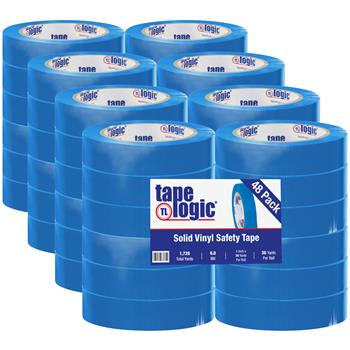 Tape Logic Solid Vinyl Safety Tape, 6.0 Mil, 1&quot; x 36 yds, Blue, 48/Case