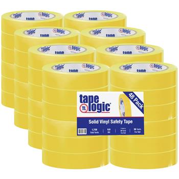 Tape Logic Solid Vinyl Safety Tape, 6.0 Mil, 1&quot; x 36 yds, Yellow, 48/Case