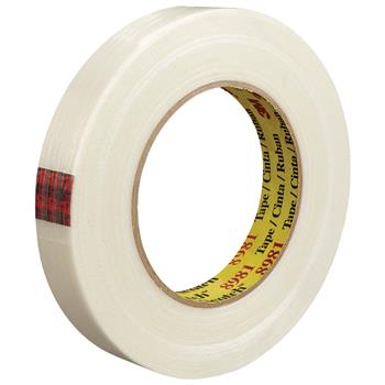 3M 8981 Strapping Tape, 6.6 Mil, 3/4&quot; x 60 yds, Clear, 48/CS