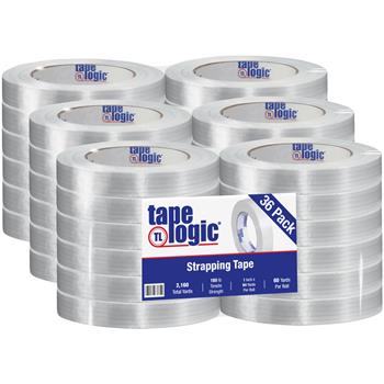 Tape Logic 1400 Strapping Tape, 1&quot; x 60 yds., Clear, 36 Rolls/Case