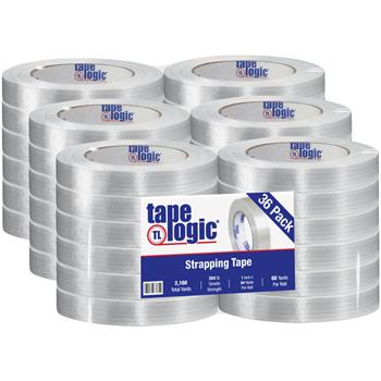 Tape Logic 1500 Strapping Tape, 1&quot; x 60 yds., Clear, 36 Rolls/Case