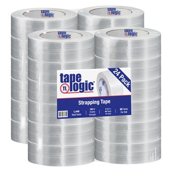 Tape Logic 1400 Strapping Tape, 2&quot; x 60 yds., Clear, 24 Rolls/Case