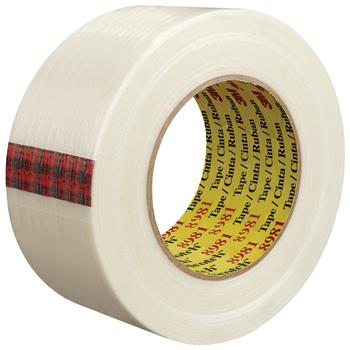 3M 8981 Strapping Tape, 6.6 Mil, 2&quot; x 60 yds, Clear, 12/CS