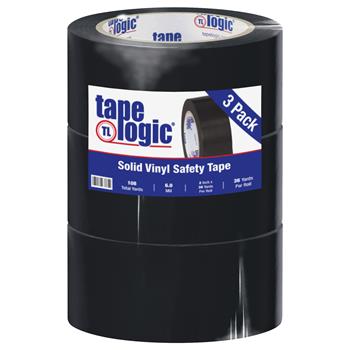 Tape Logic&#174; Solid Vinyl Safety Tape, 6.0 Mil, 2&quot; x 36 yds., Black, 3/CS