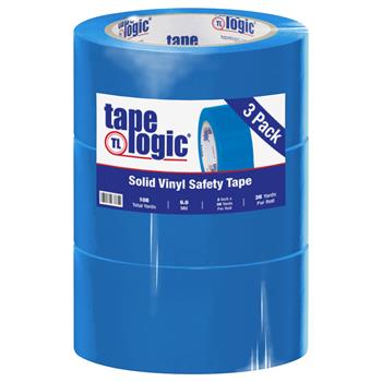 Tape Logic Solid Vinyl Safety Tape, 6.0 Mil, 2&quot; x 36 yds, Blue, 3/Case