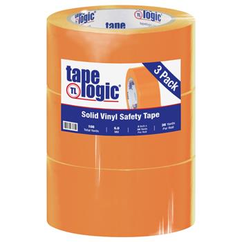 Tape Logic Solid Vinyl Safety Tape, 6.0 Mil, 2&quot; x 36 yds, Orange, 3/Case