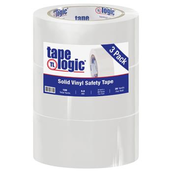 Tape Logic&#174; Solid Vinyl Safety Tape, 6.0 Mil, 2&quot; x 36 yds., White, 3/CS